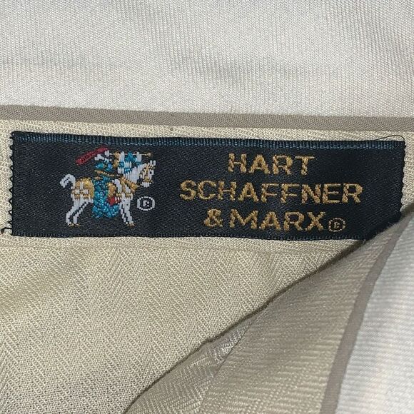 Hart Schaffner & Marx Mens Size 38 Virgin Wool Pleated Front Dress Pants‎ Brown - Picture 4 of 7